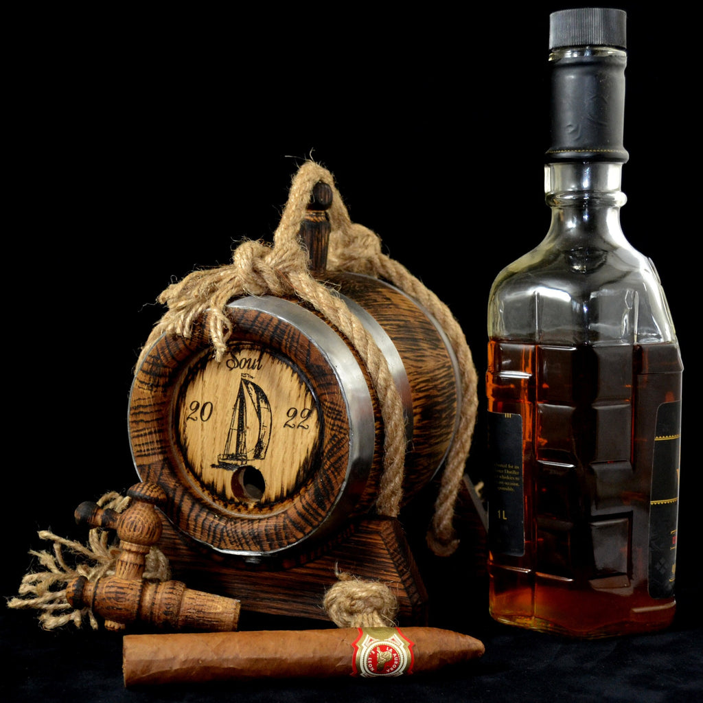 Personalized aging oak Barrel 1, 2, 3, 5. 10, 15 L, Oak cask, Aging Barrel Rum Bourbon Scotch  Whiskey Gift for Men him dad Groomsmen Groom