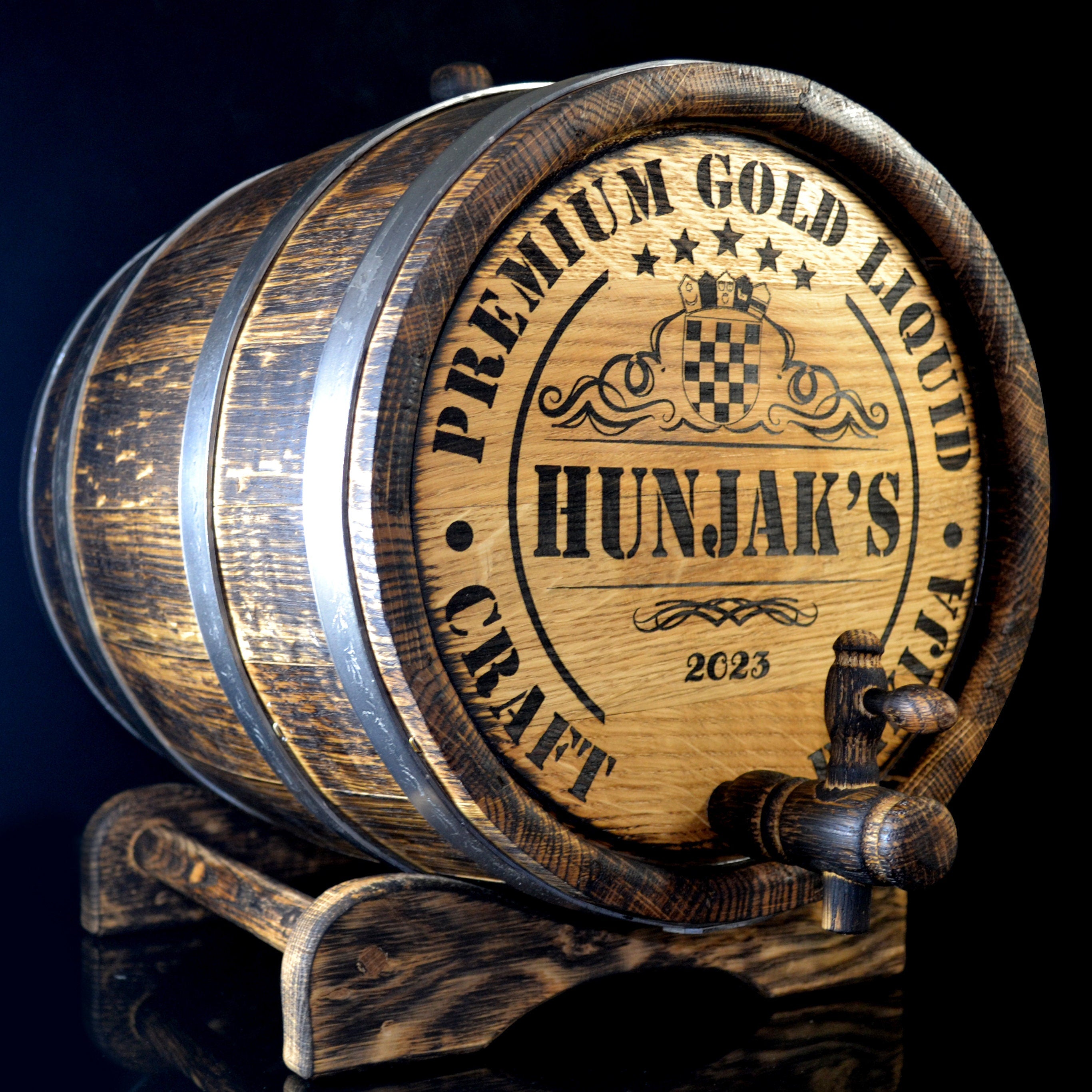 Personalized Oak cask Whiskey Barrel  1, 2, 3, 5, 10, 15 Liter Rustic Aging Bourbon Rum Scotch  Gift for Men him dad Groomsmen Groom Gift