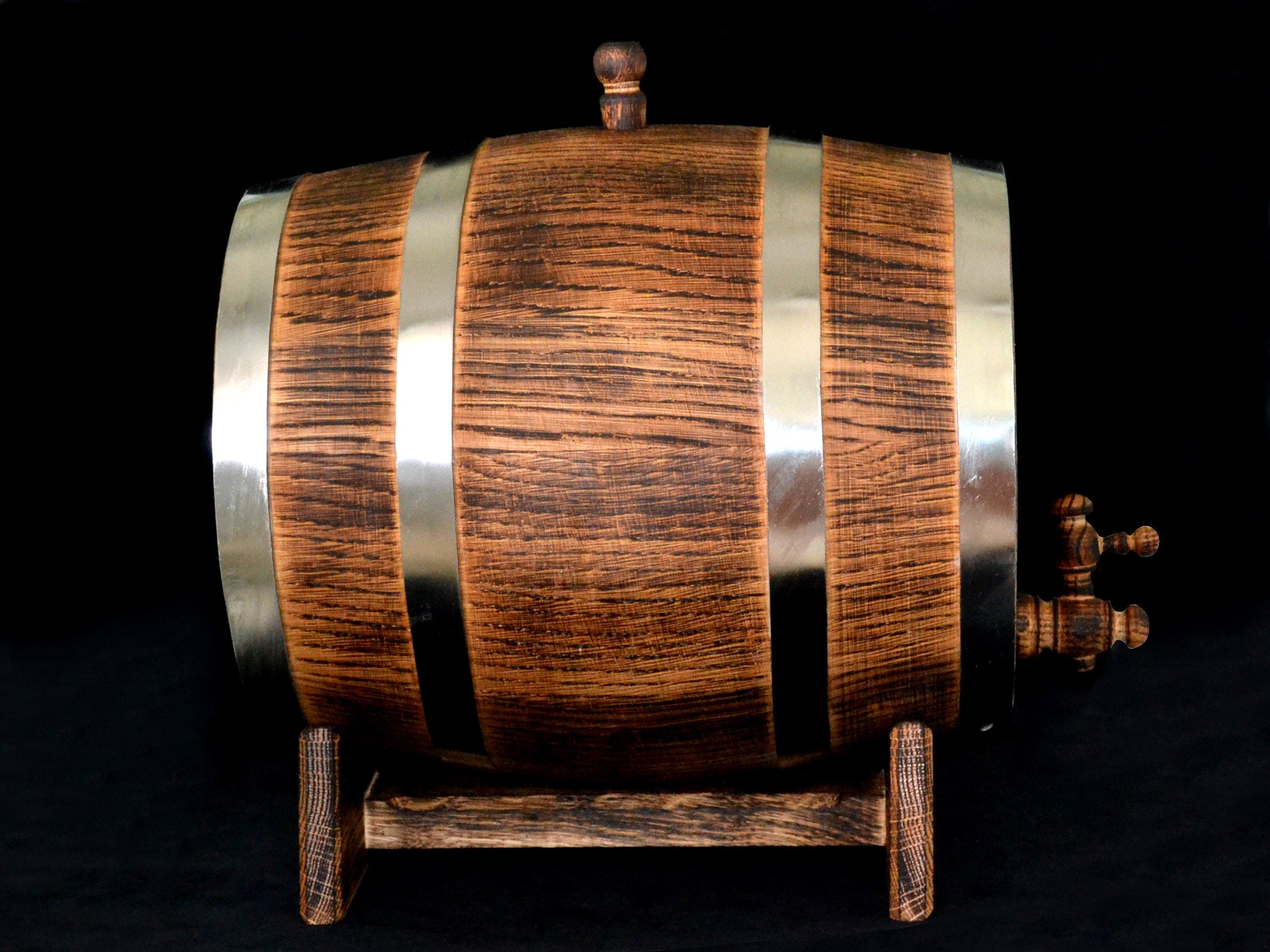 Whiskey Barrel, 1, 2, 3, 5. 10, 15 Liter Oak Barrel, Rum Barrel, Aging Barrel Bourbon Barrel Gift for Man Scotch Lover oak winemaker barrel