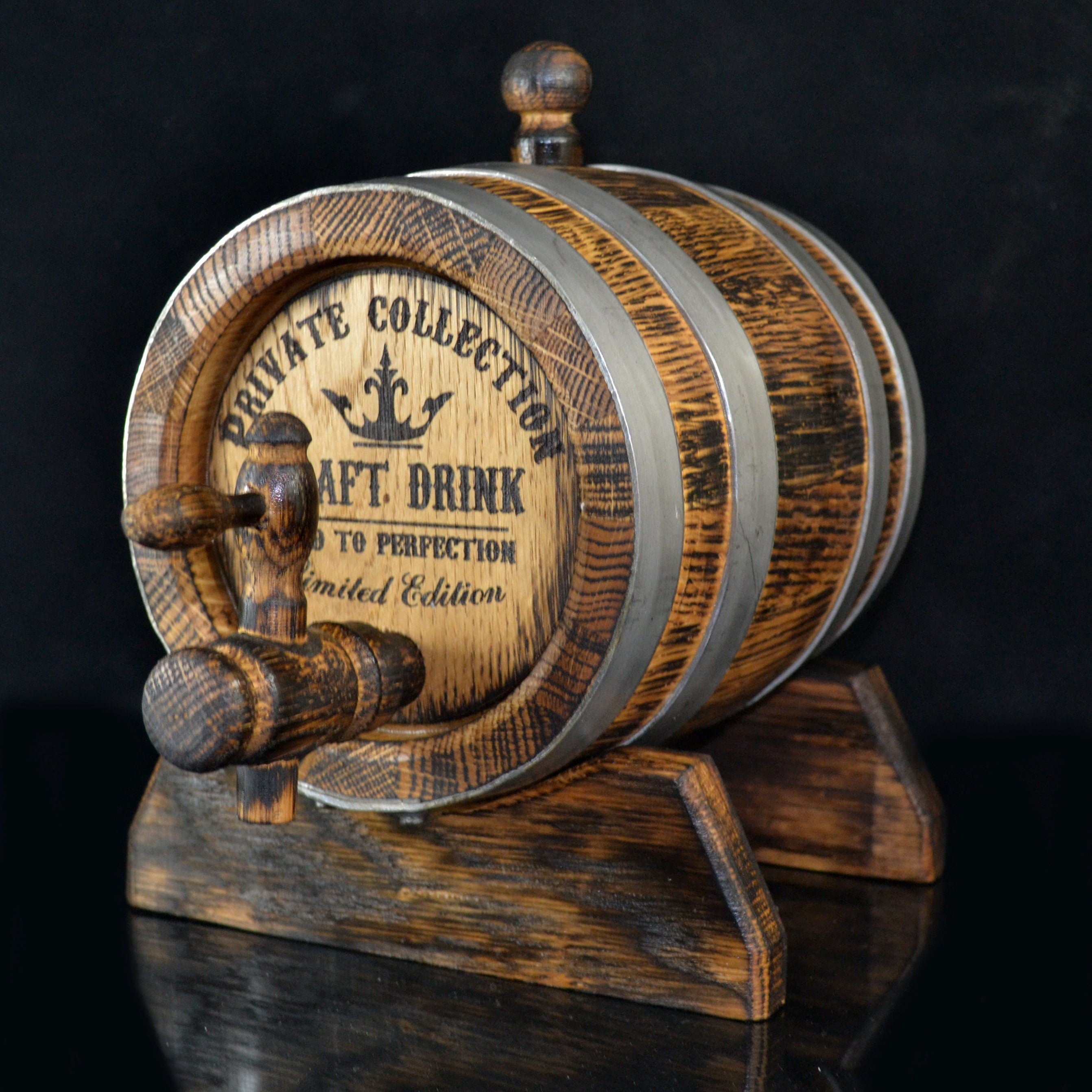 Personalized whiskey barrel Barrel 1, 3, 5. 10, 15 L Oak Barrel, Rum Bourbon Barrel, Aging Barrel Scotch Lover barrel Custom Laser Engraving