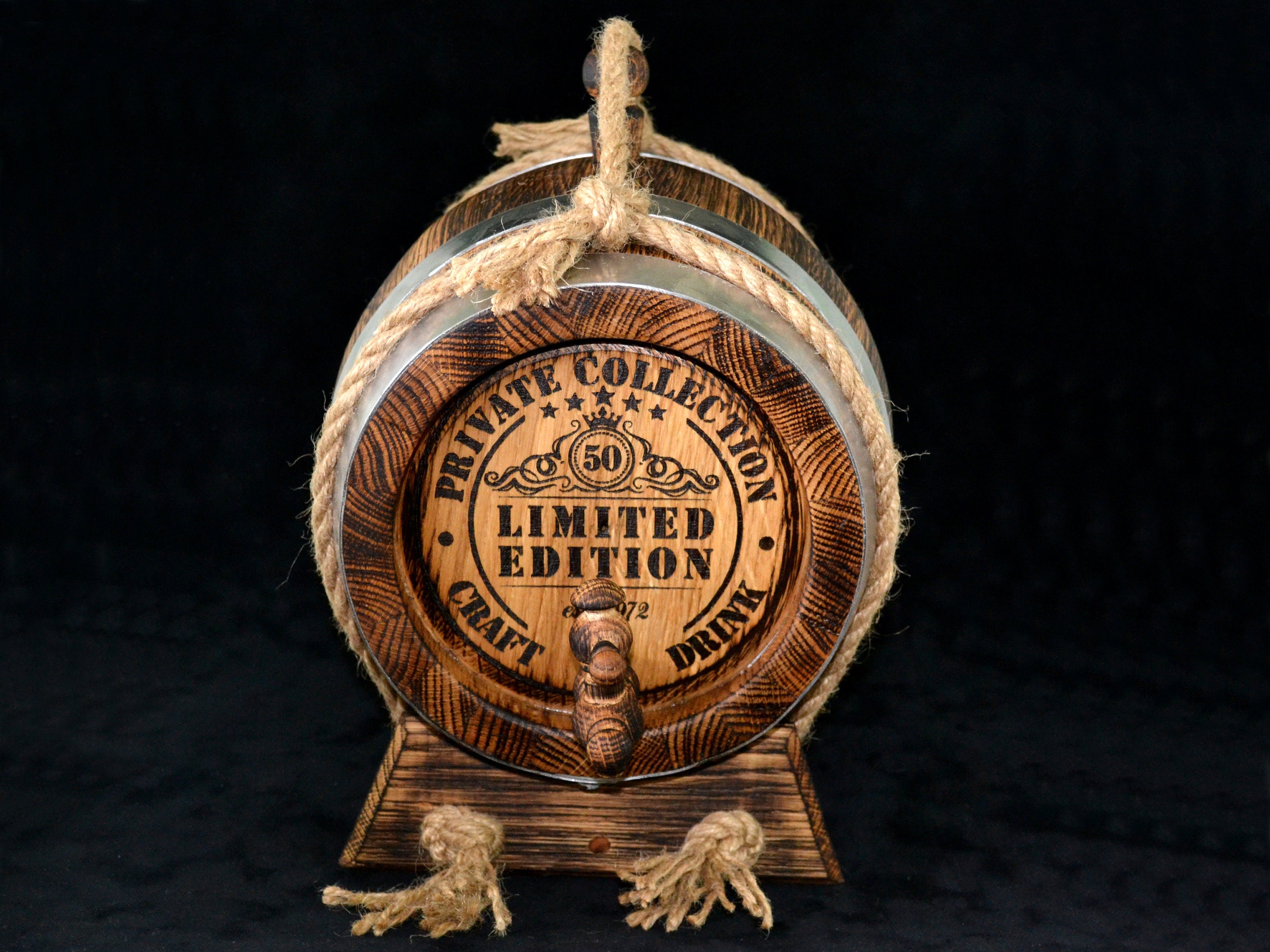 Whiskey Oak Aging Barrel 1, 2, 3, 5, 10, 15 Liter Retro Barrel, antique Rum Barrel Bourbon Barrel Gift for Man Scotch Lover oak winemaker