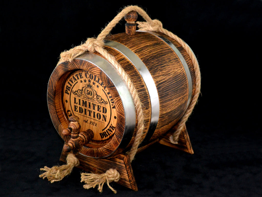 Retro Barrel 1, 2, 3, 5, 10, 15 Liter Oak Barrel antique Rum Barrel Bourbon Whiskey Oak Aging Barrel Gift for Man Scotch Lover oak winemaker
