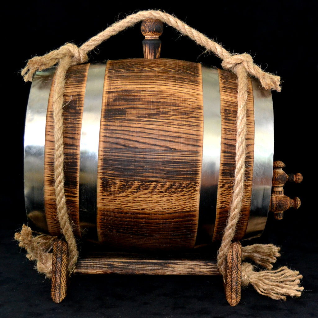 Oak Aging Retro Barrel 1, 3, 5. 10, 15 Liter Oak Barrel, antique Rum Barrel Bourbon Whiskey  Barrel Gift for Man Scotch Lover oak winemaker
