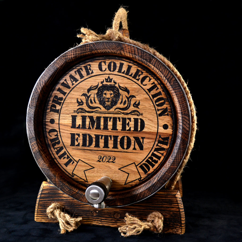 Oak Barrel 1, 2, 3, 5, 10, 15 Liter, Stainless Tap, Oak cask Aging Bourbon Rum Scotch  Whiskey Gift for Men him dad Groomsmen Groom Gift