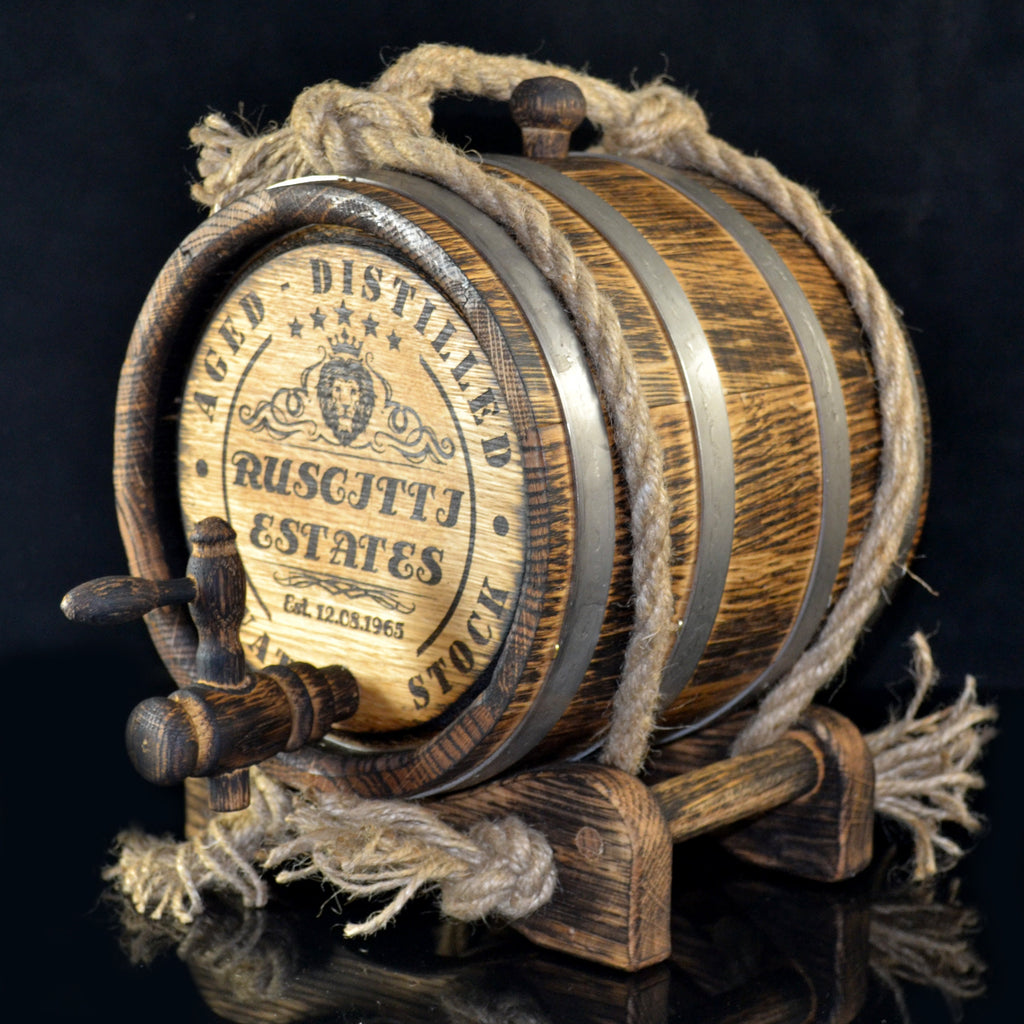 Personalized whiskey Oak Barrel 1, 2, 3, 5. 10, 15 L Barrel, Rum Bourbon Barrel aging oak, Aging Barrel, cask Gift for Man Scotch Lover