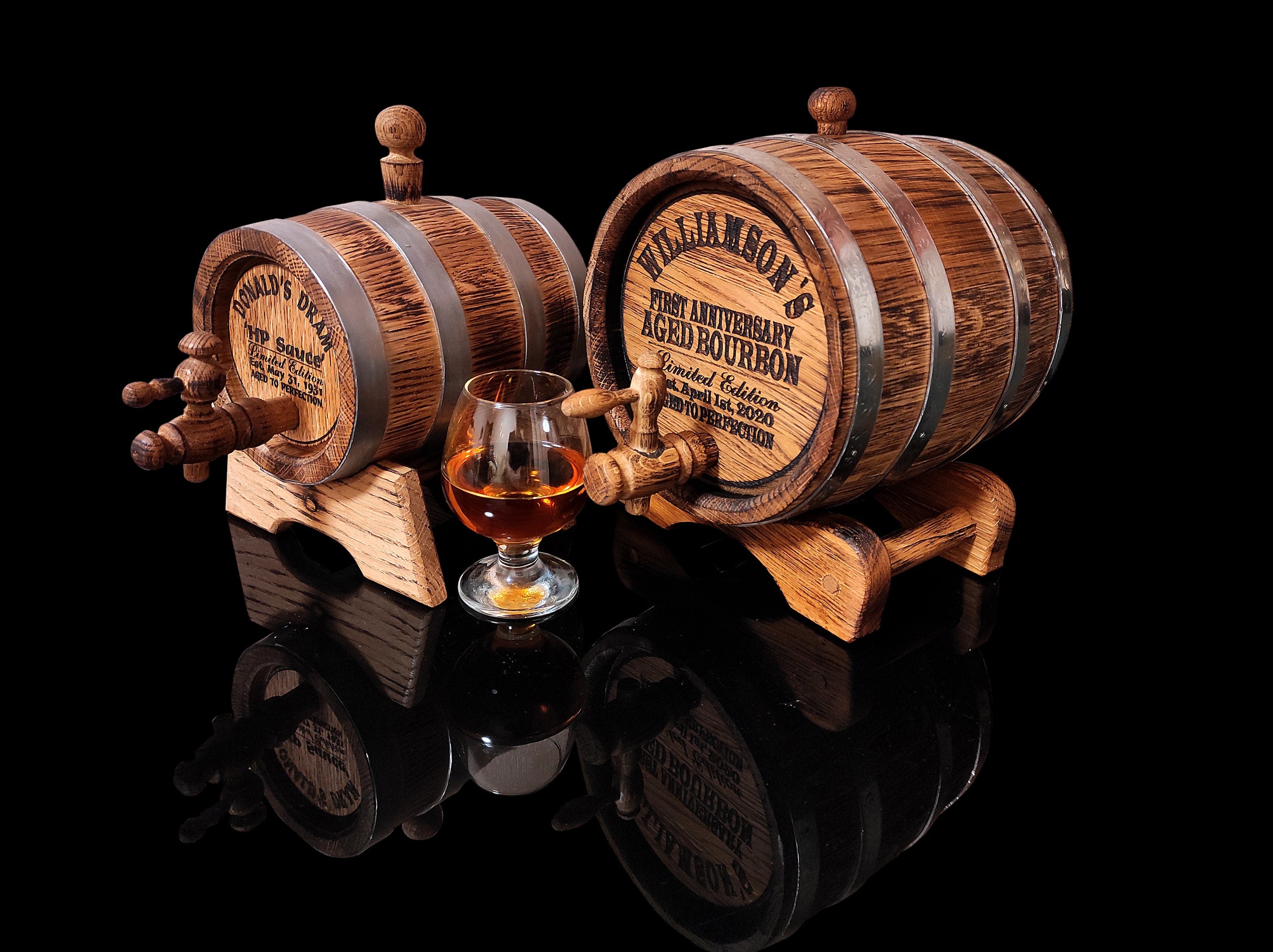Personalized whiskey barrel Barrel 1, 3, 5. 10, 15 L Oak Barrel, Rum Bourbon Barrel, Aging Barrel Scotch Lover barrel Custom Laser Engraving