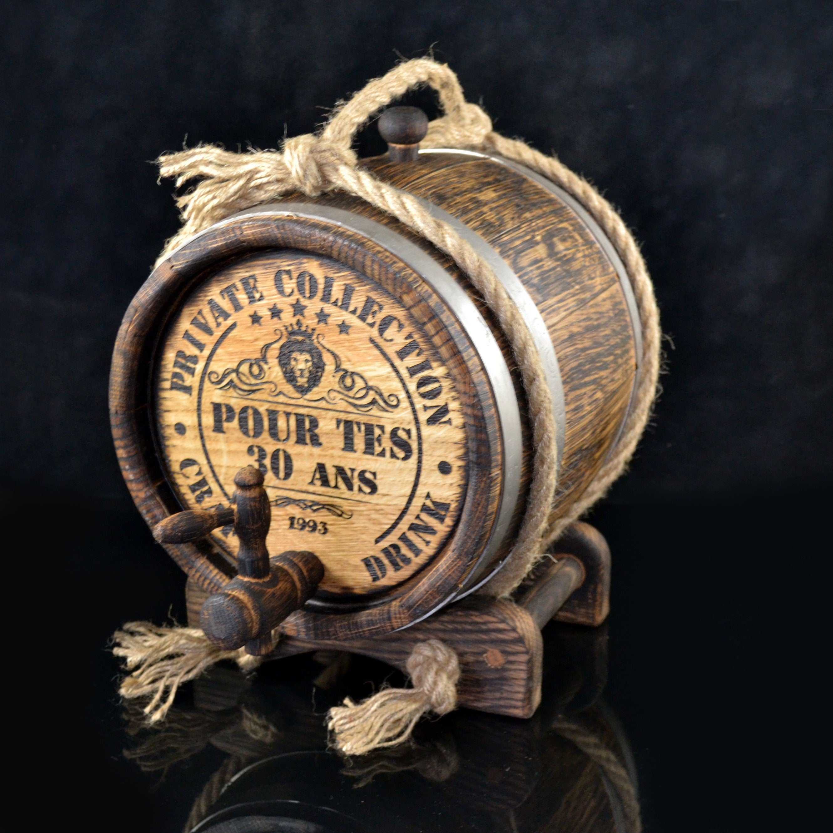 Retro Barrel 1, 2, 3, 5, 10, 15 Liter Oak Barrel antique Rum Barrel Bourbon Whiskey Oak Aging Barrel Gift for Man Scotch Lover oak winemaker