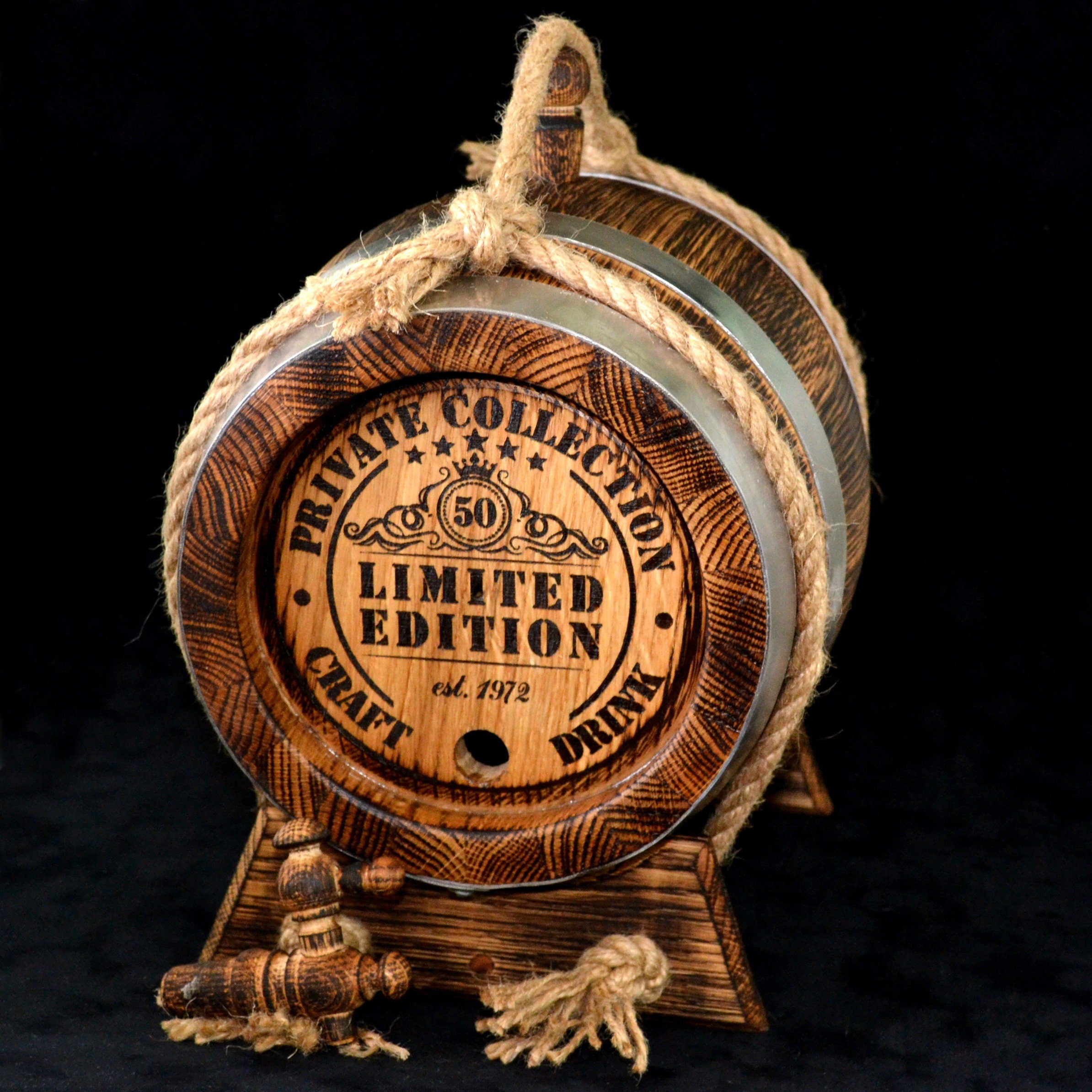 Whiskey Oak Aging Barrel 1, 2, 3, 5, 10, 15 Liter Retro Barrel, antique Rum Barrel Bourbon Barrel Gift for Man Scotch Lover oak winemaker