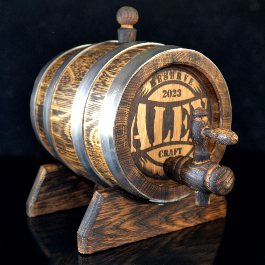 Personalized Oak Whiskey Aging Barrel 1, 2, 3, 5, 10, 15 Liter Rum Barrel, Bourbon Barrel Gift for Man Scotch Lover oak winemaker barrel