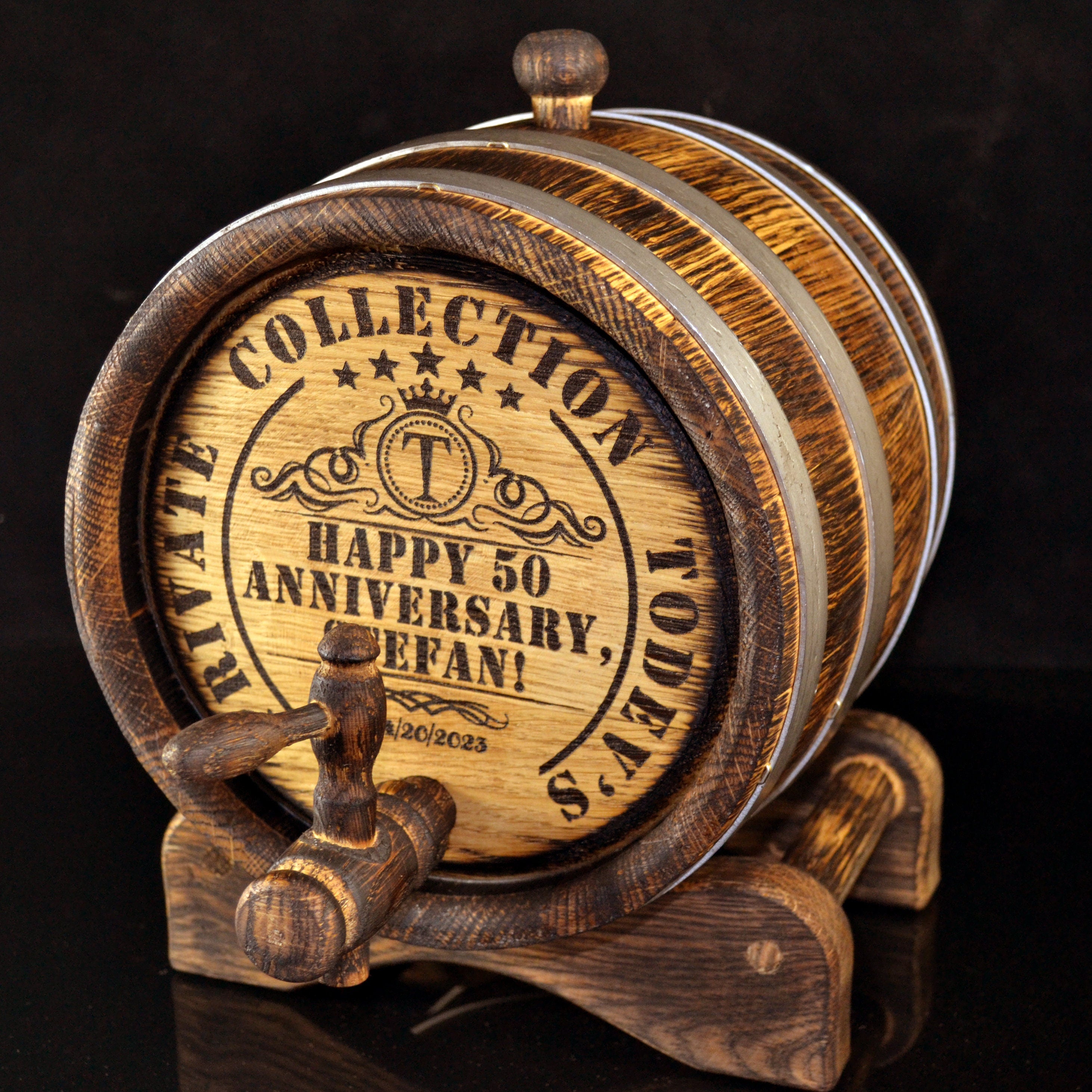 Personalized solid oak whiskey Barrel 1, 2, 3, 5. 10, 15 L Oak Barrel, Rum Bourbon, Aging Barrel Gift for Man Scotch Lover barrel