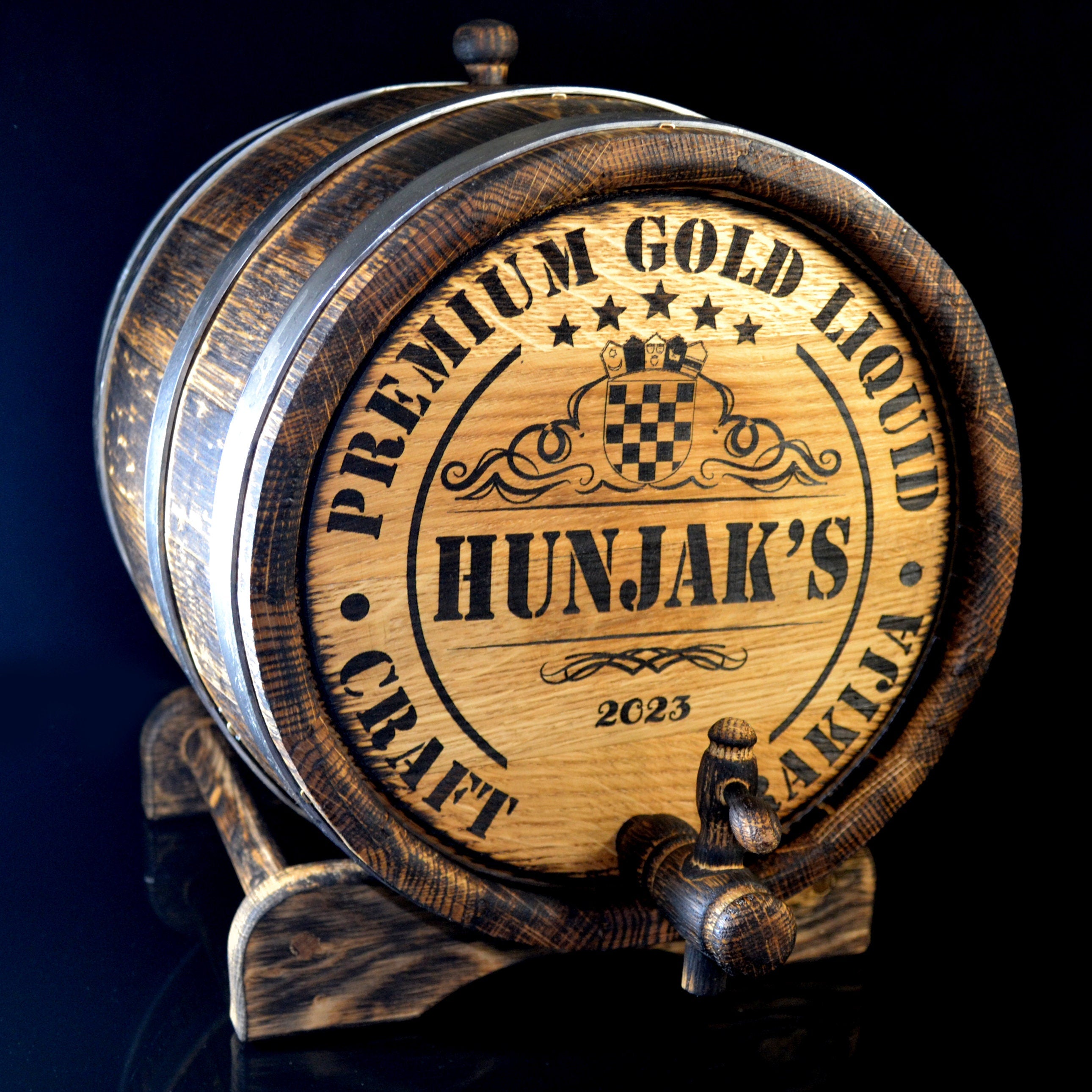 Personalized Oak cask Whiskey Barrel  1, 2, 3, 5, 10, 15 Liter Rustic Aging Bourbon Rum Scotch  Gift for Men him dad Groomsmen Groom Gift