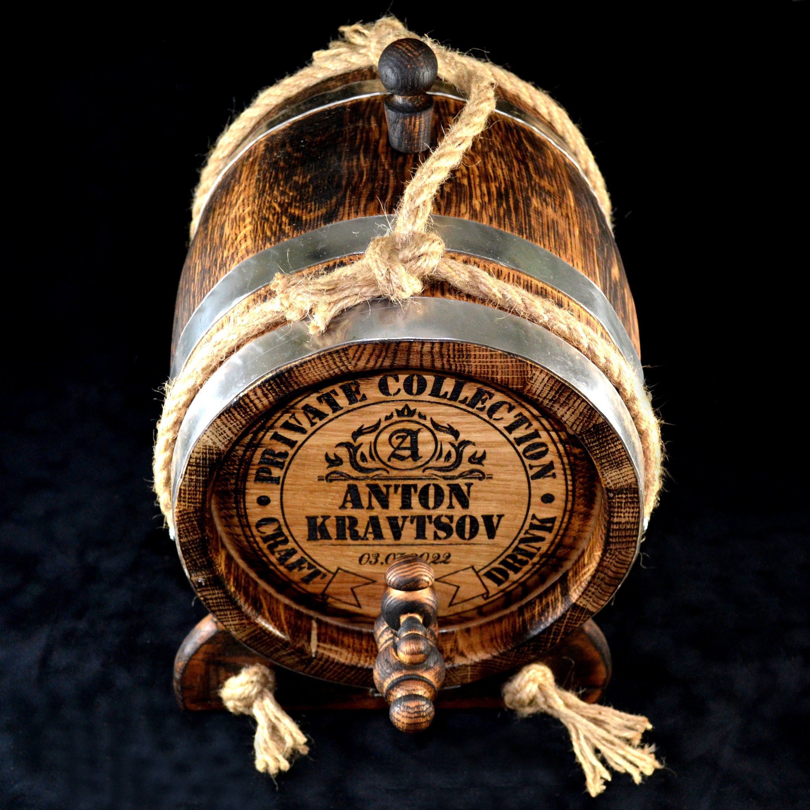 Personalized aging whiskey Barrel 1, 2, 3, 5, 10, 15 L Oak Barrel, Rum Bourbon Barrel oak Aging Barrel cask Gift for Man Scotch Lover barrel