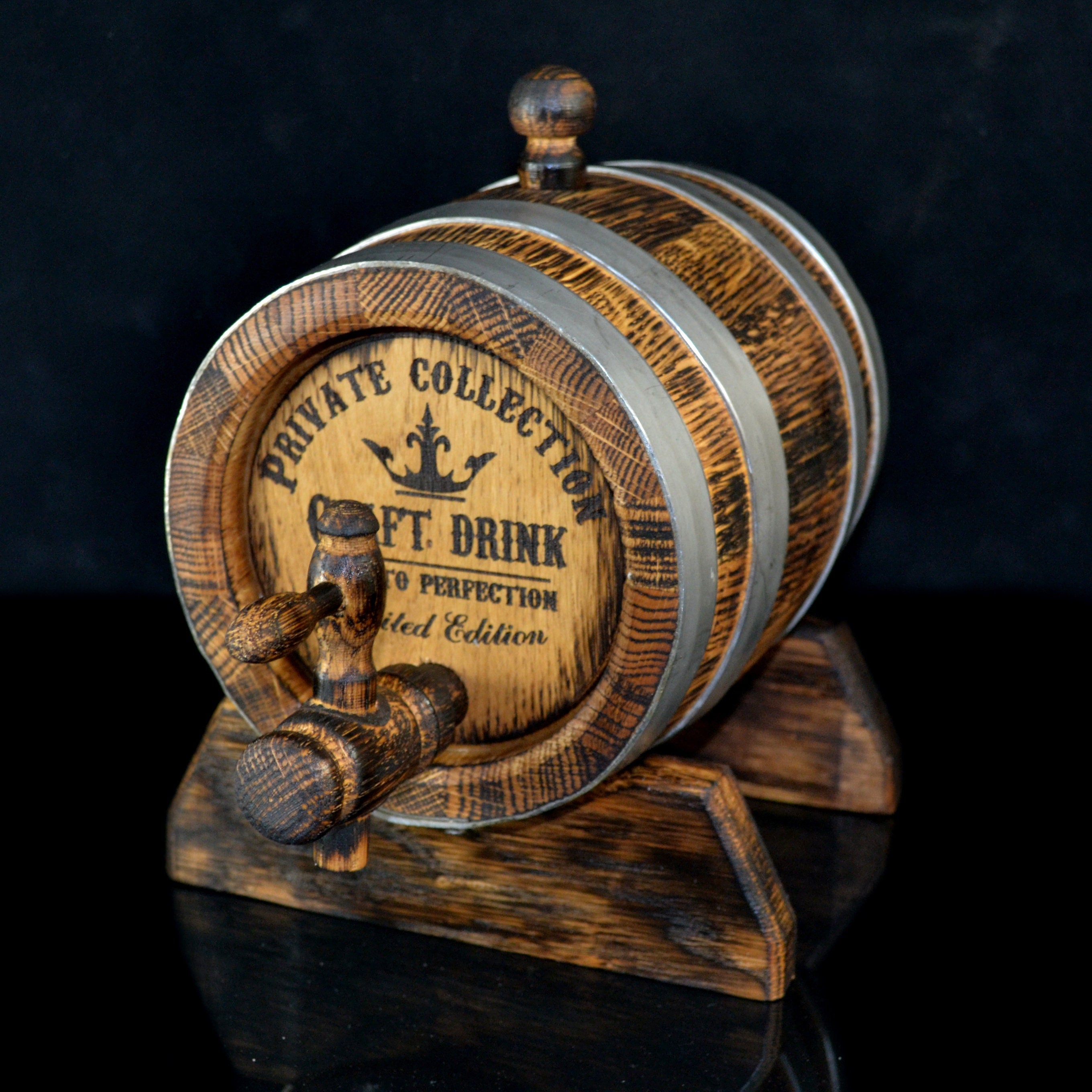 Personalized whiskey barrel Barrel 1, 3, 5. 10, 15 L Oak Barrel, Rum Bourbon Barrel, Aging Barrel Scotch Lover barrel Custom Laser Engraving