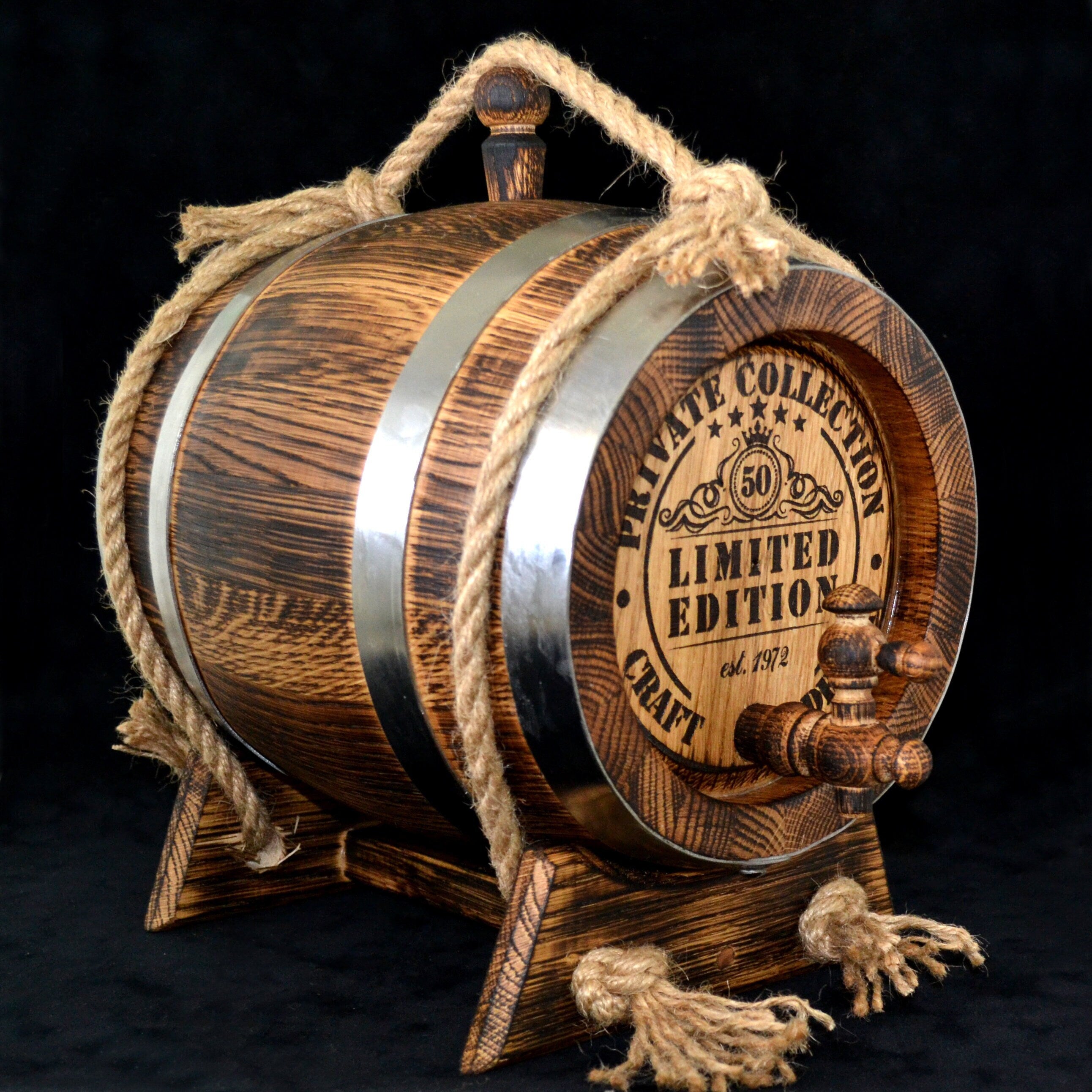 Whiskey Oak Aging Barrel 1, 2, 3, 5, 10, 15 Liter Retro Barrel, antique Rum Barrel Bourbon Barrel Gift for Man Scotch Lover oak winemaker