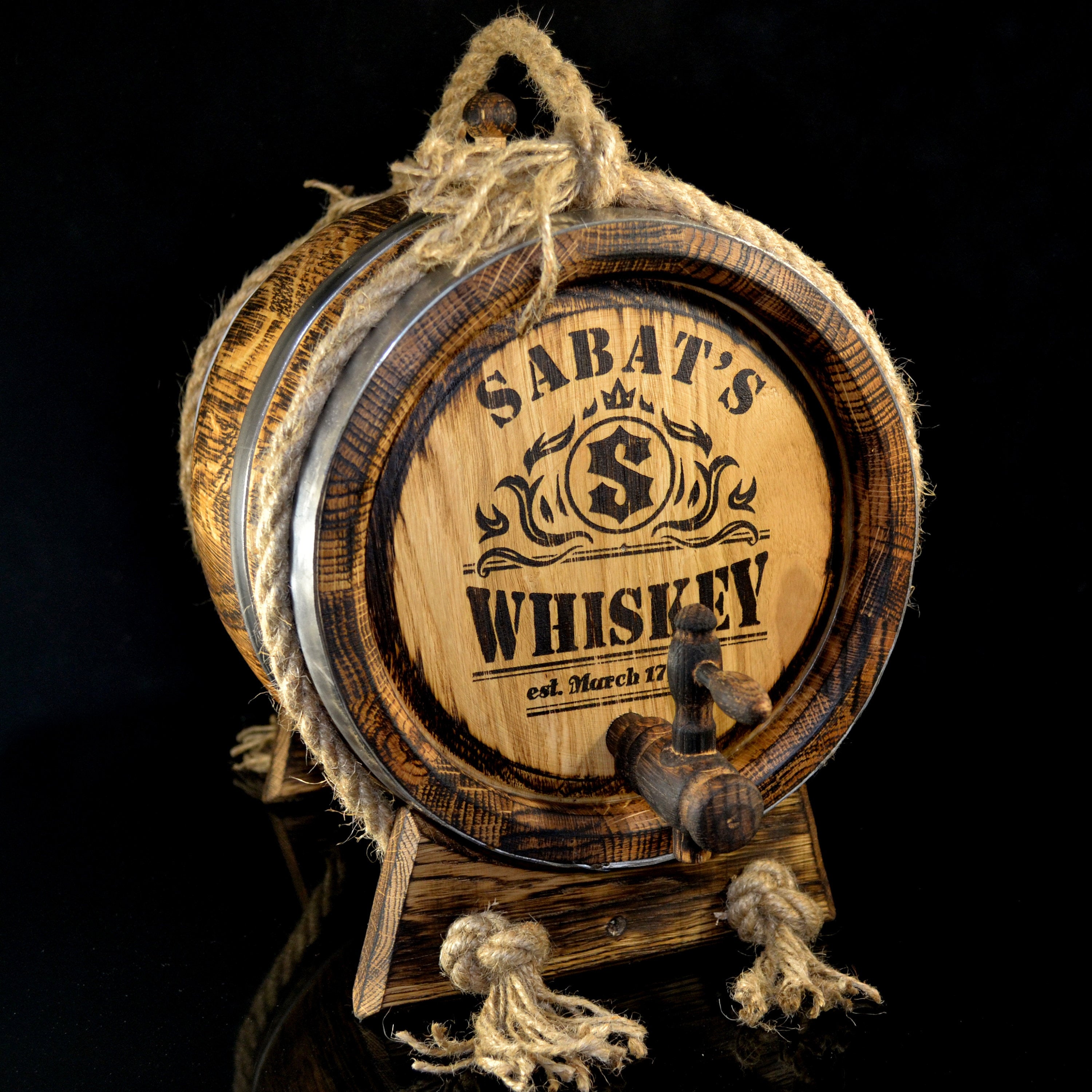 Personalized aging whiskey Barrel 1, 2, 3, 5, 10, 15 L Oak Barrel, Rum Bourbon Barrel oak Aging Barrel cask Gift for Man Scotch Lover barrel