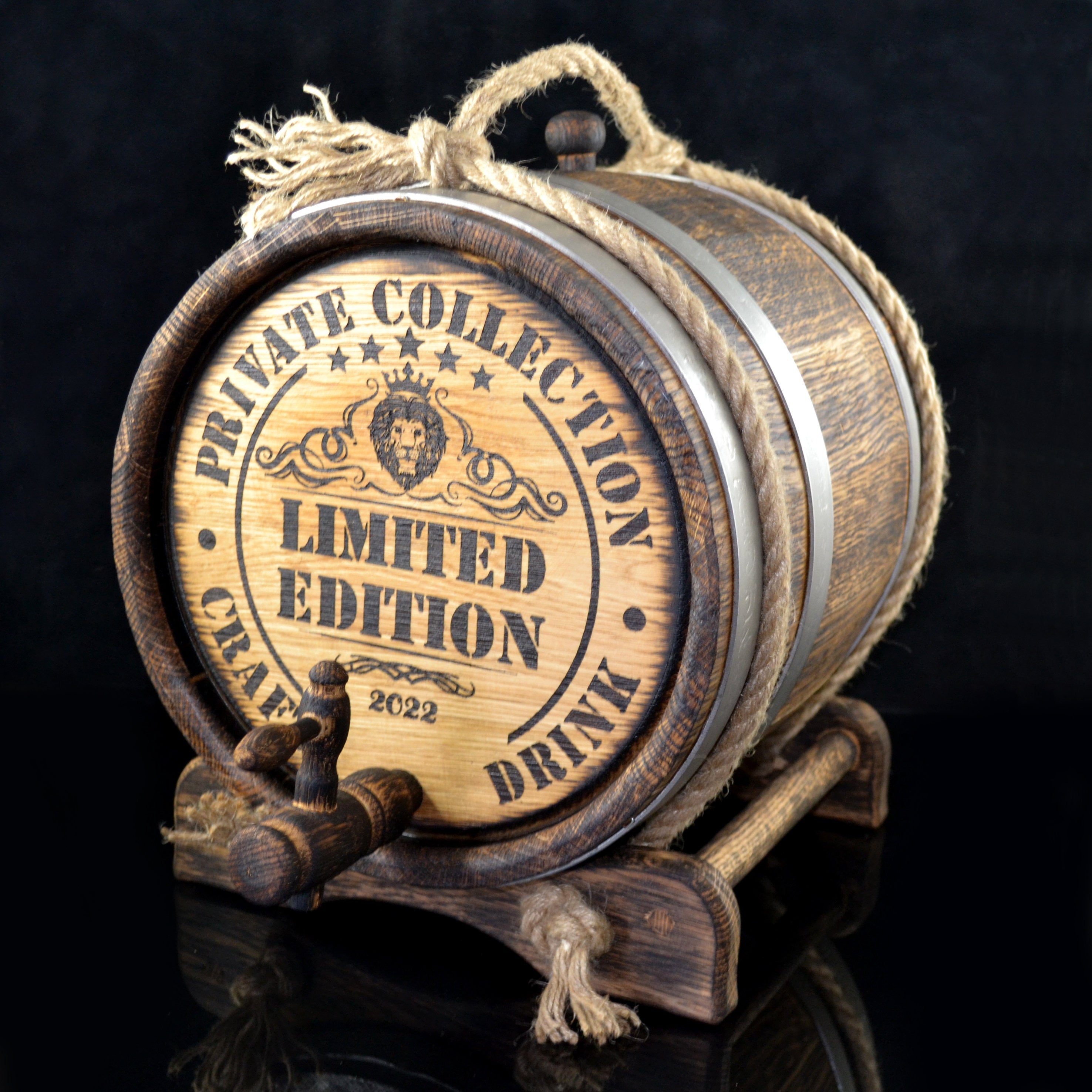Aging Oak Barrel 1, 2, 3, 5, 10, 15 Liter Oak Barrel antique Rum Barrel Bourbon Whiskey Oak Retro Barrel Gift for Man Scotch Lover oak winemaker