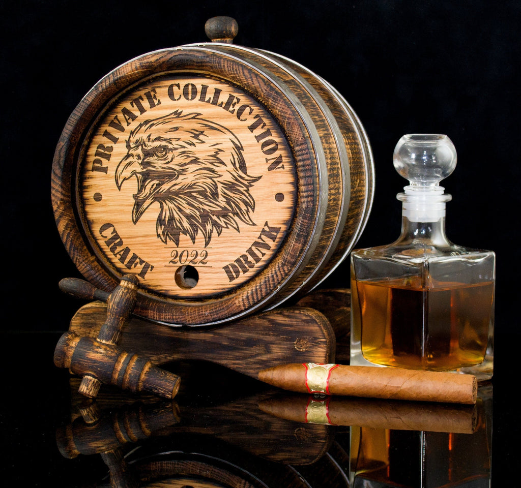 Personalized Oak Barrels for Aging Elite Spirits: The Perfect Gift for Whiskey lover Barrel 1, 2, 3, 5, 10 15 Liter Aging Bourbon Scotch Rum