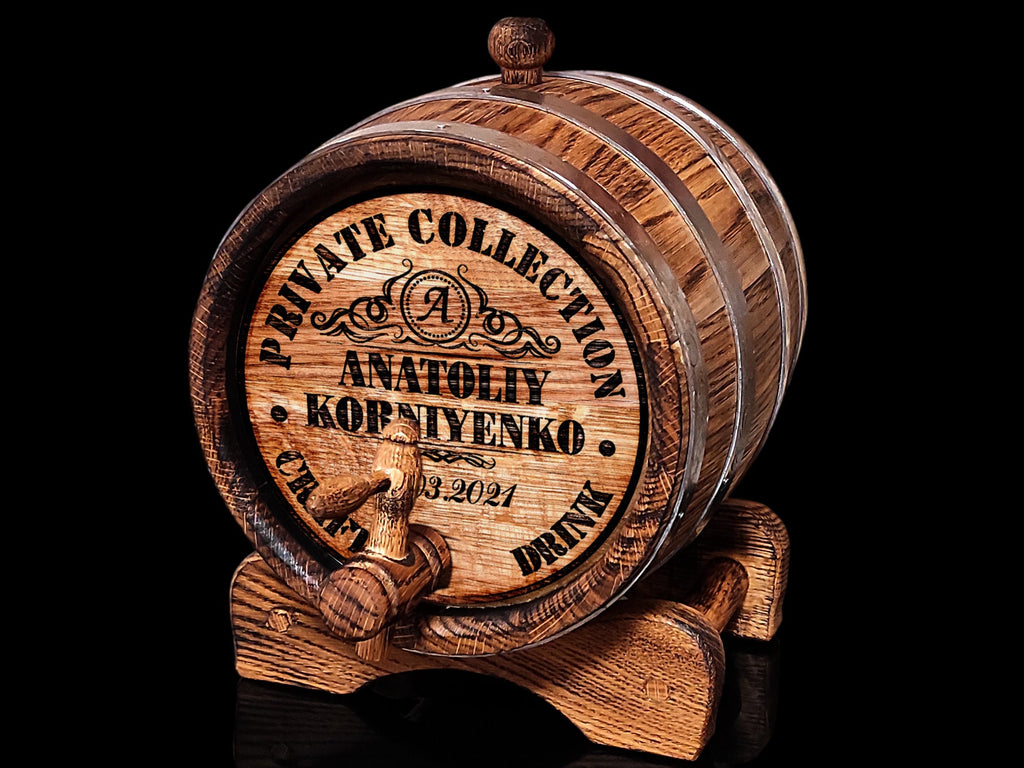 oak whiskey barrel Free shipping Personalized aging 1, 2, 3, 5, 10, 15L Oak Barrel Rum Bourbon Barrel Aging Gift for Man Scotch Lover barrel