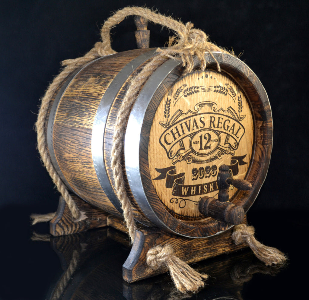 Personalized aging oak whiskey  Barrel 1, 2, 3, 5, 10, 15 L Oak Barrel, Rum Bourbon Barrel, Aging  cask Gift for Man Scotch Lover barrel