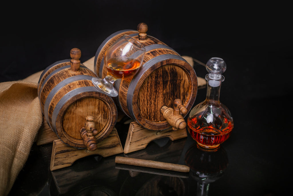 Rustic Oak Barrel 1, 2, 3, 5, 10, 15 Liter Gift for Men Aging Bourbon Rum Scotch Whiskey  him dad Groomsmen Groom Personalized oak cask