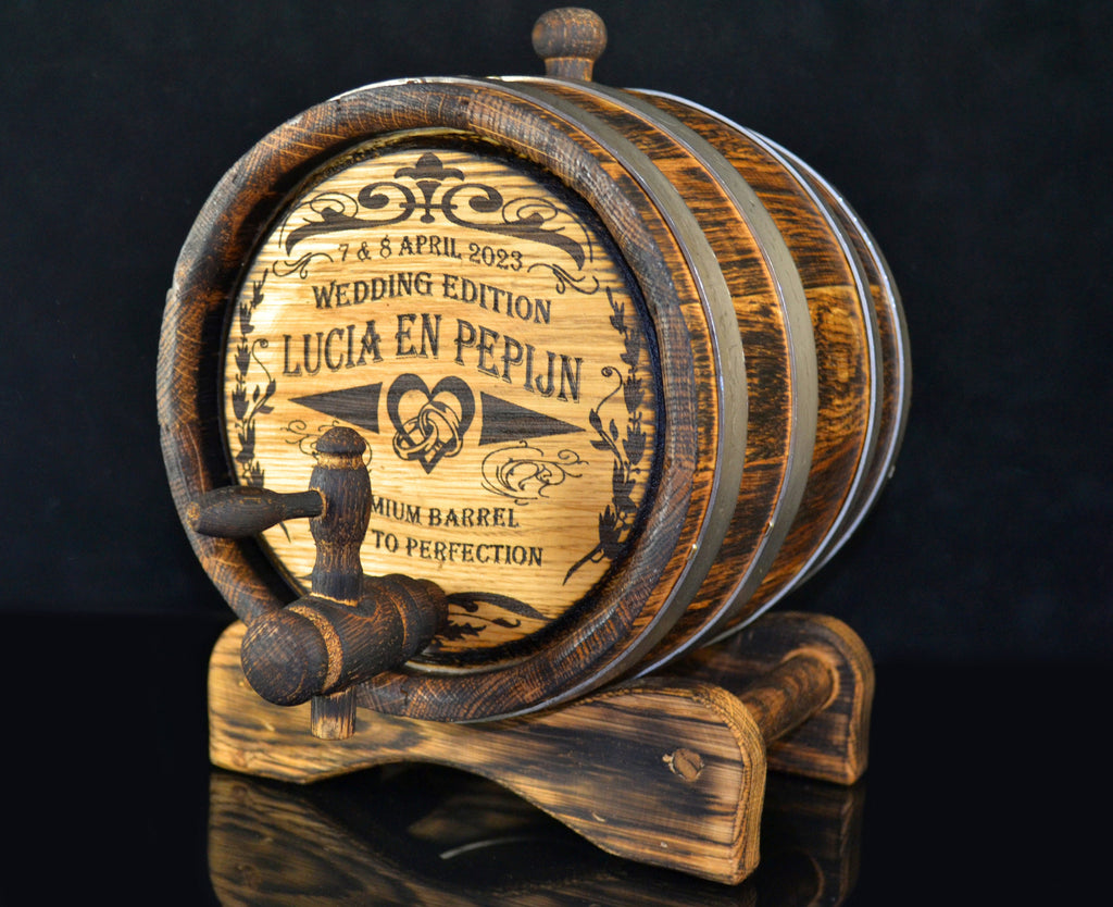 Personalized Oak Barrels: Elevate Your Spirits with Custom Engravings 1, 3, 5. 10, 15 L Oak Barrel, Rum Bourbon Barrel, Aging.