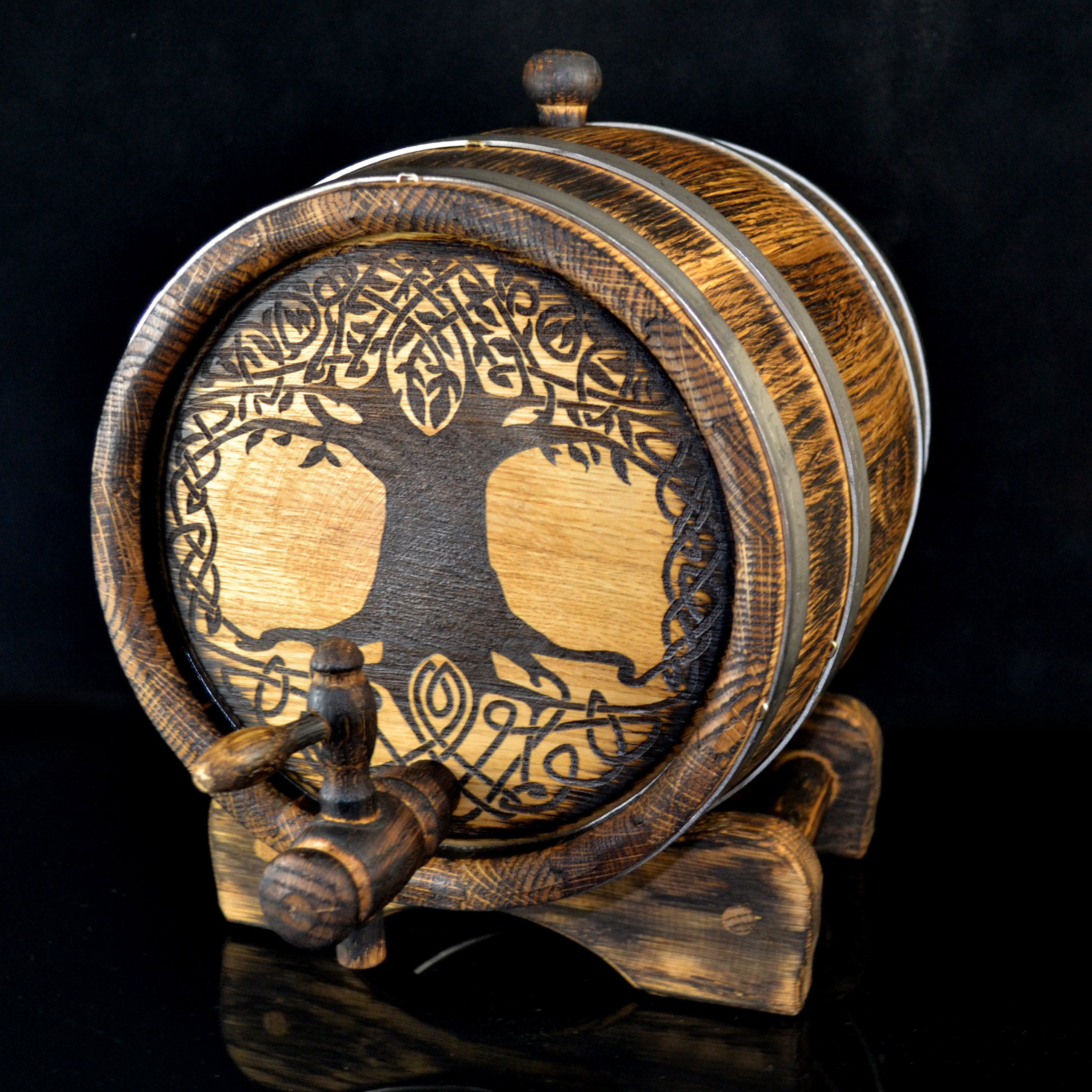 Personalized laser engraving on Oak Whiskey Barrel The best gift for him 1, 2, 3, 5. 10, 15 Liter Rum Aging Barrel Gift for Man Scotch Lover