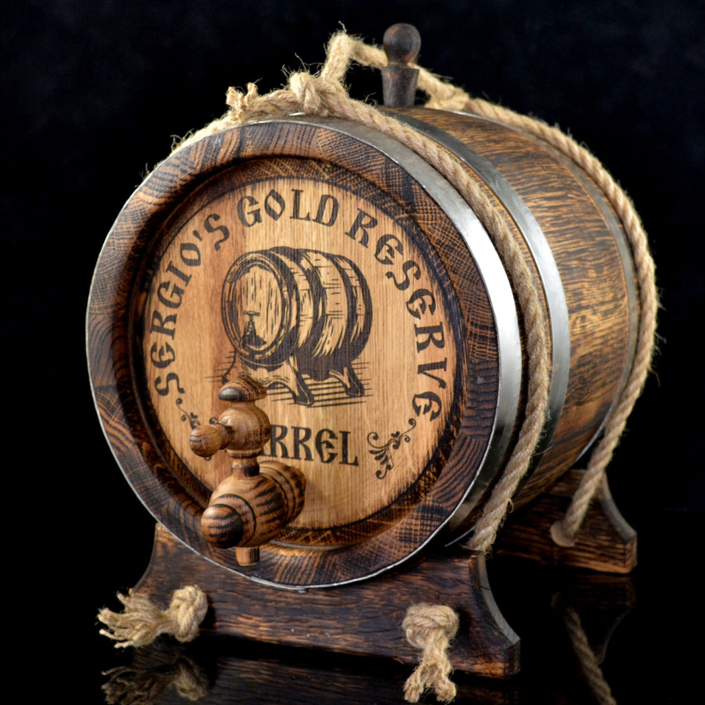 solid oak whiskey barrel 1, 2, 3, 5. 10, 15 L Oak Barrel, Rum Bourbon Personalized Barrel, Aging Barrel Gift for Man Scotch Lover barrel