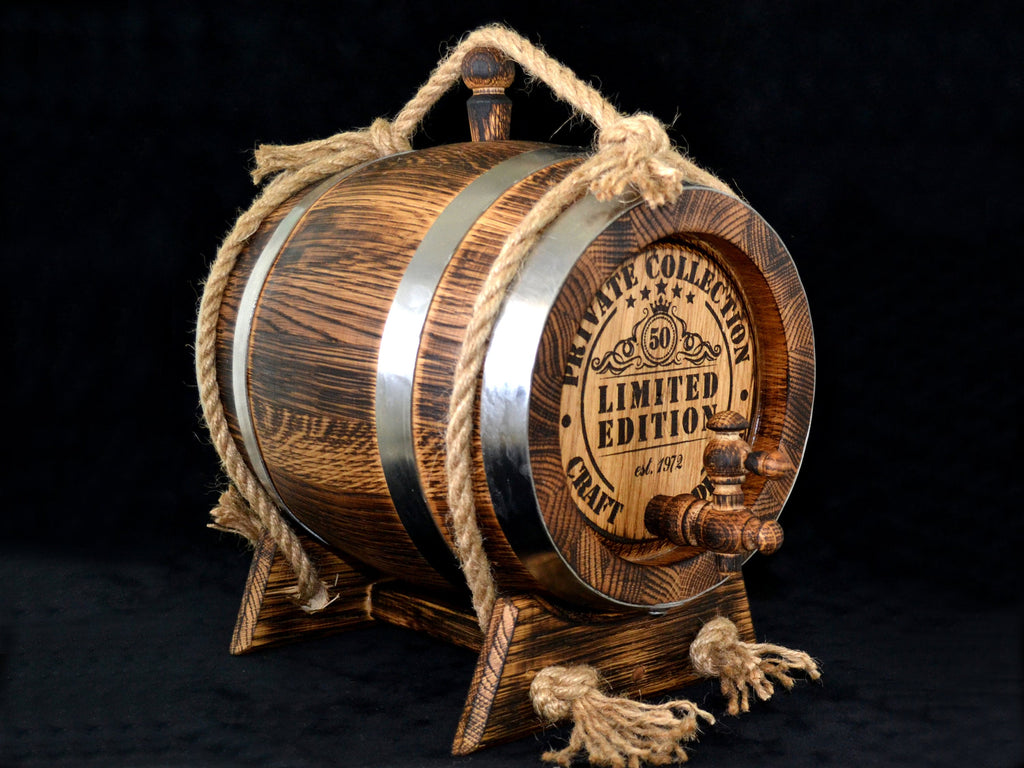 Oak Retro Barrel 1, 3, 5. 10, 15 Liter Oak Barrel, antique Rum Aging Barrel Bourbon Whiskey  Barrel Gift for Man Scotch Lover oak winemaker