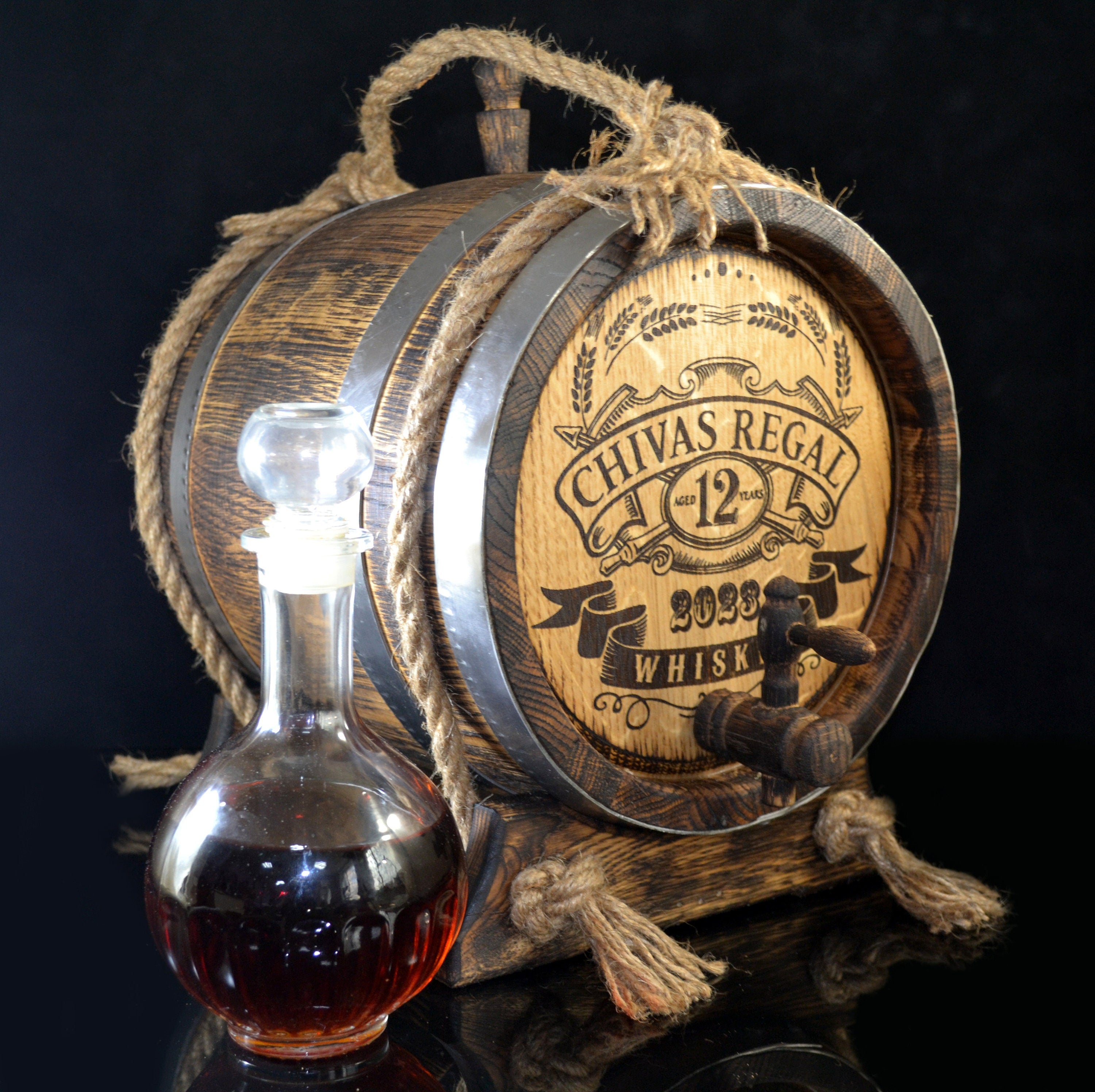 Personalized aging oak whiskey  Barrel 1, 2, 3, 5, 10, 15 L Oak Barrel, Rum Bourbon Barrel, Aging  cask Gift for Man Scotch Lover barrel