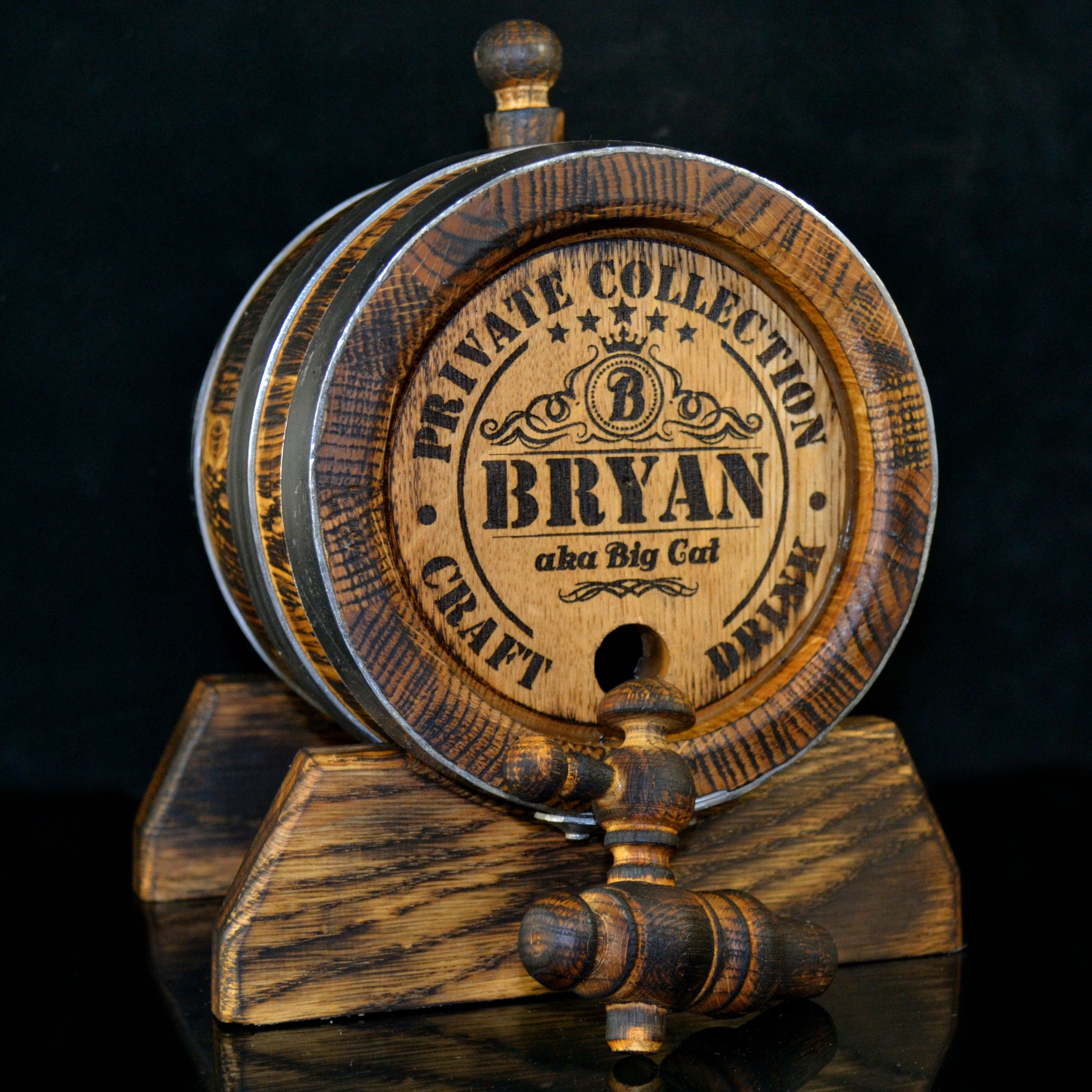 Personalized whiskey barrel Barrel 1, 3, 5. 10, 15 L Oak Barrel, Rum Bourbon Barrel, Aging Barrel Scotch Lover barrel Custom Laser Engraving
