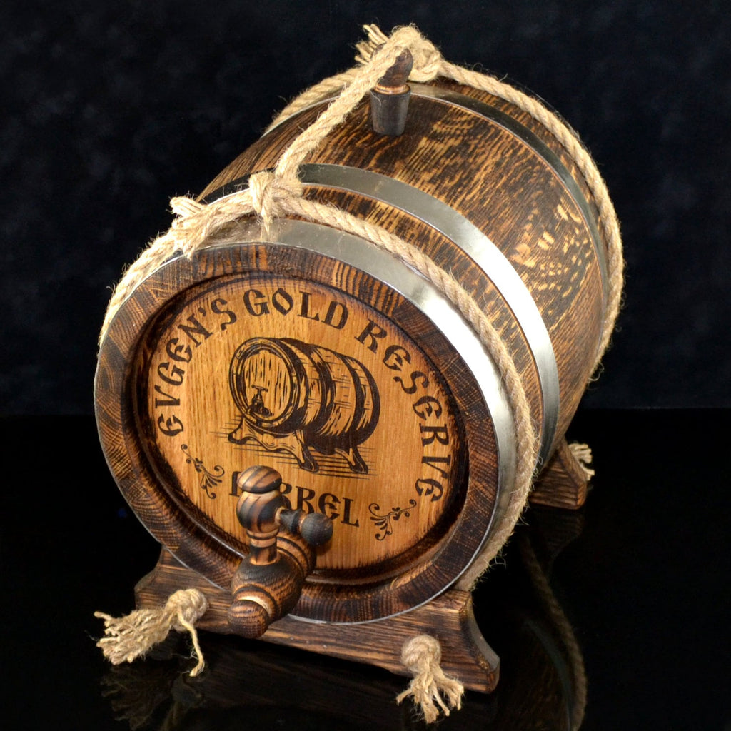 solid oak whiskey barrel 1, 2, 3, 5. 10, 15 L Oak Barrel, Rum Bourbon Personalized Barrel, Aging Barrel Gift for Man Scotch Lover barrel