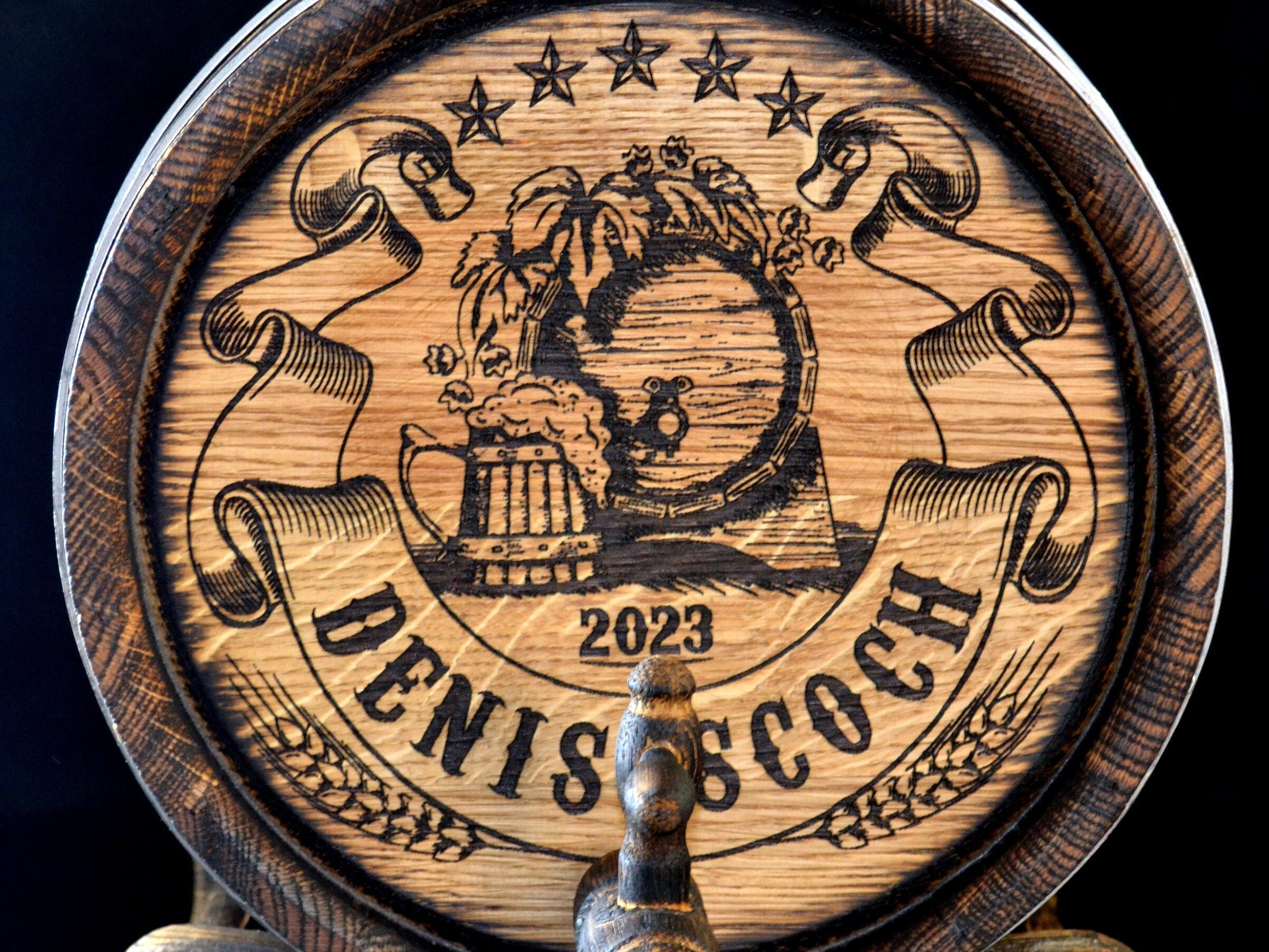 Personalized Oak Barrel 1, 2, 3, 5, 10, 15 Liter Gift for Men Rustic Aging Bourbon Rum Scotch him dad Groomsmen Groom Loft oak cask